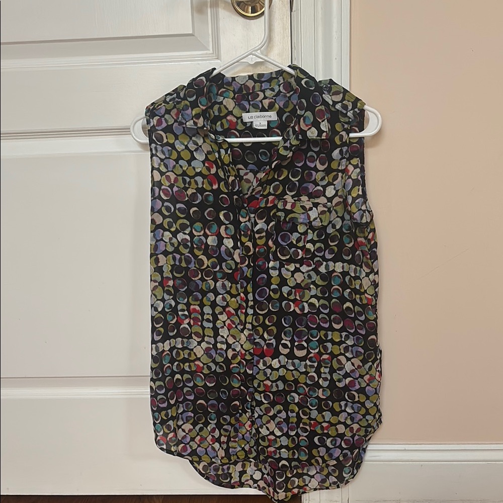 Liz Claiborne Black Blouse Elegant Top
